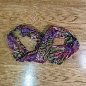 American Eagle Multicolor Pink Purple Yellow Summer Lightweight Infinity Scarf